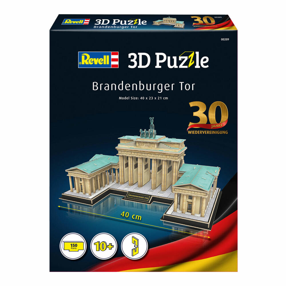 Revell 3D Puzzle Brandenburg Gate 30th Anniversary, 30 years of reunification, 150 pieces, from 10 years, 00209