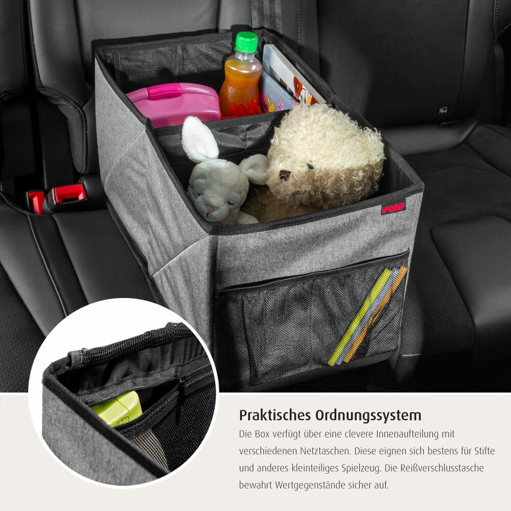 reer TravelKid Box Auto-Ordnungsbox, Rücksitz, Utensilientasche Auto, Organizer, 86081