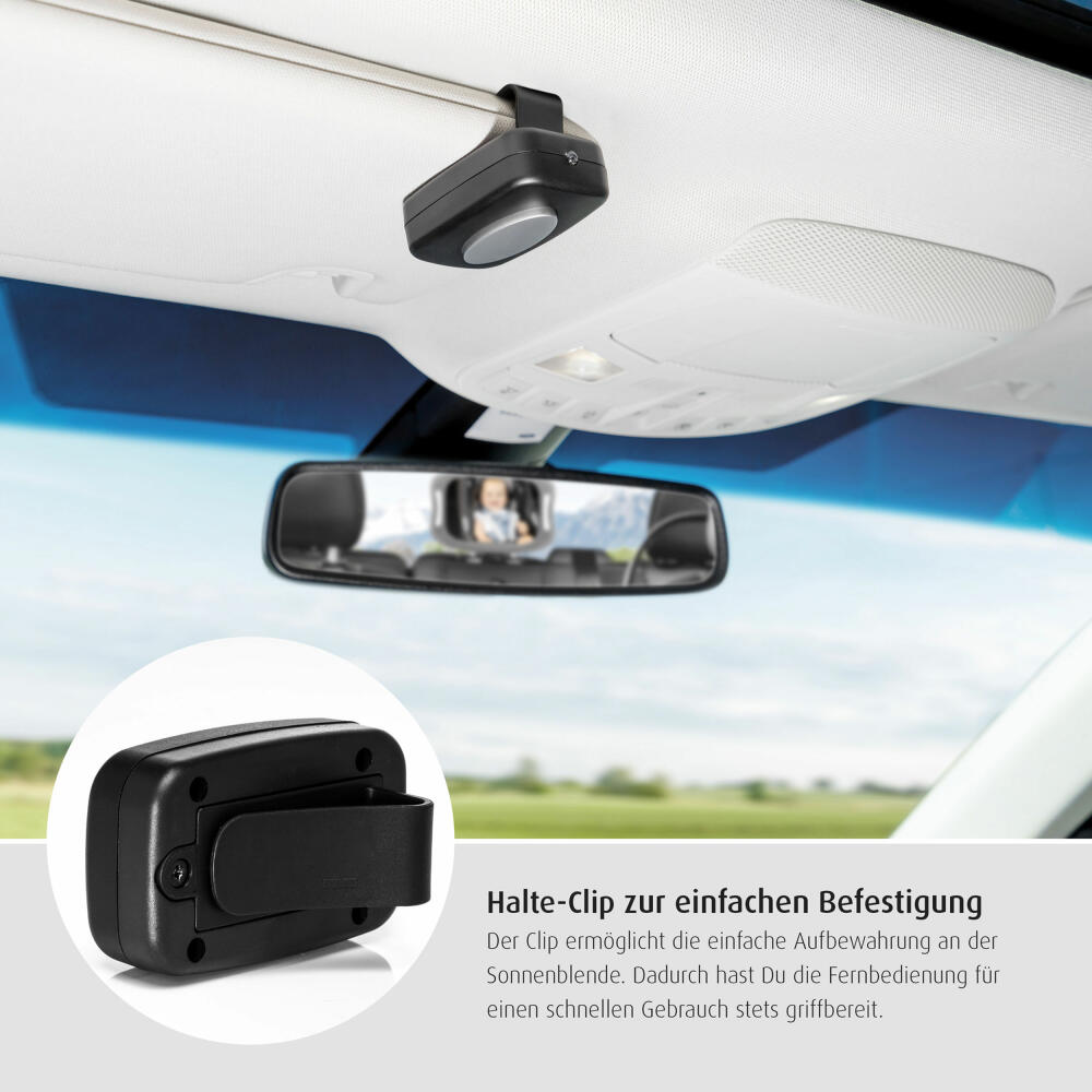 reer BabyView LED Auto-Sicherheitsspiegel, Baby-Rücksitzspiegel, Autospiegel, Rückspiegel, Baby, für Babyschalen und Reboarder-Kindersitze, mit Licht, 86101