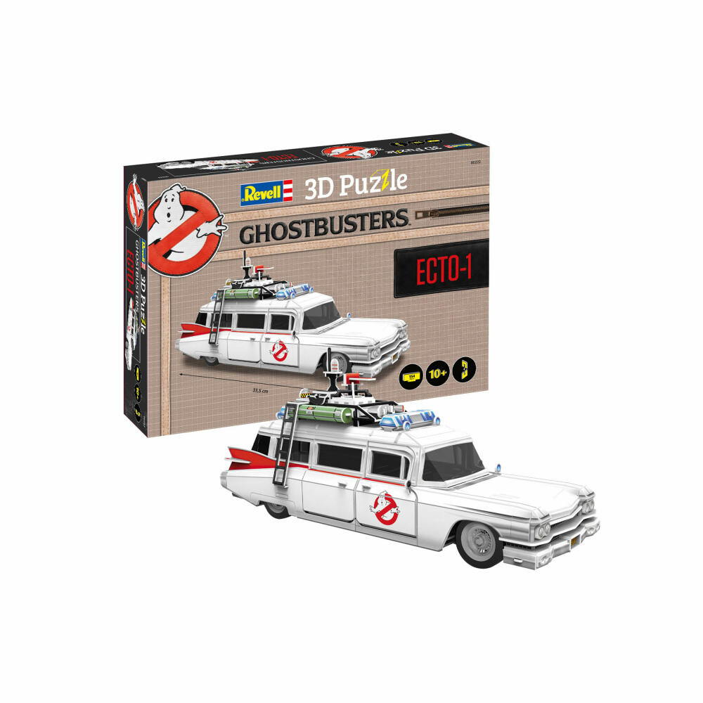 Revell 3D Puzzle Ghostbusters Ecto-1, Movie Vehicle, 3D Puzzle, 120 Pieces, 00222