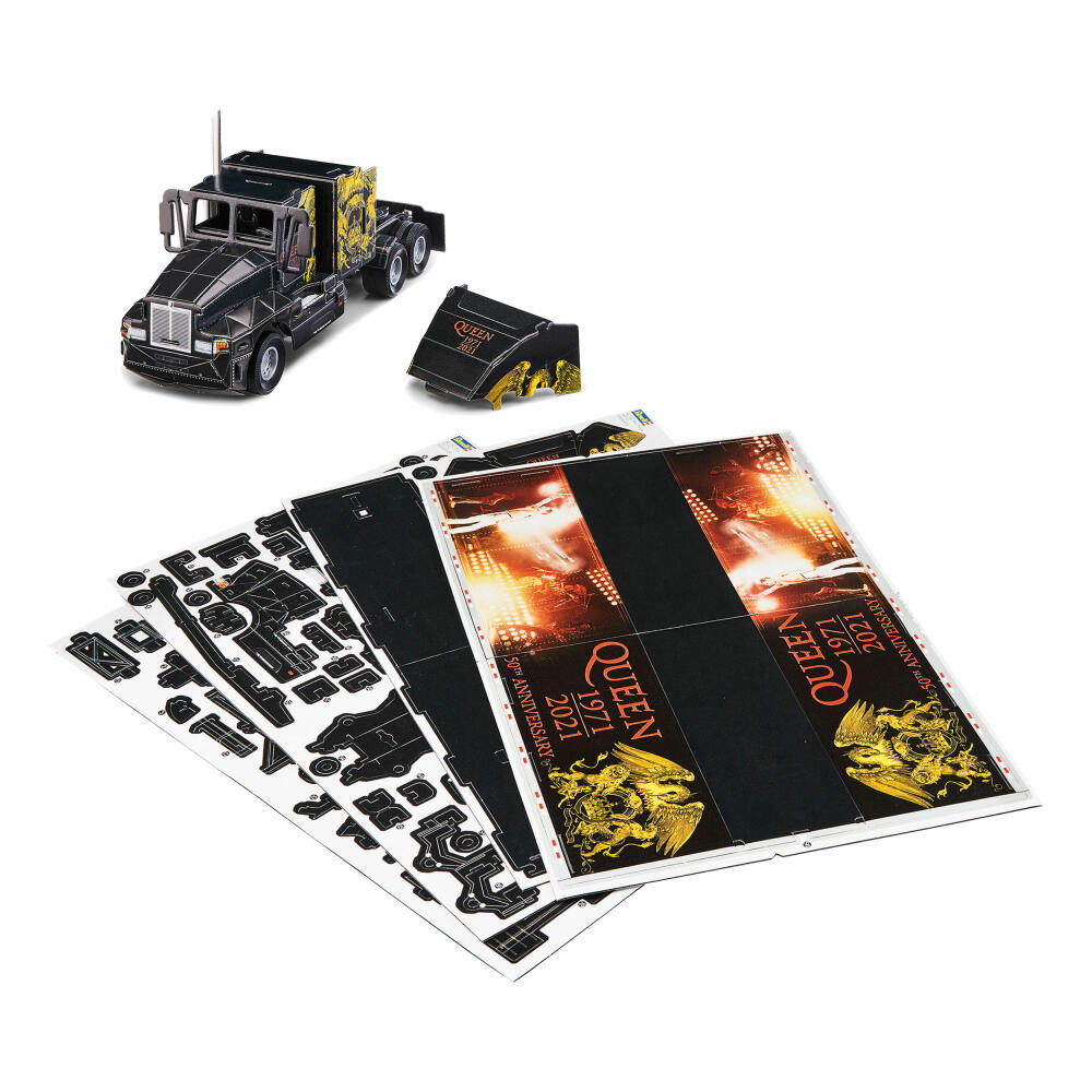 Revell 3D Puzzle QUEEN Tour Truck 50th Anniversary, Band LKW, 128 Teile, ab 10 Jahren, 00230