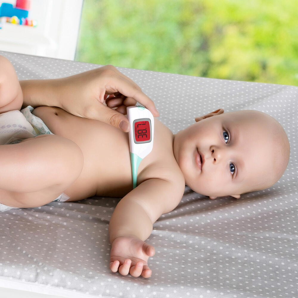 reer ColourTemp fever thermometer with large display, digital thermometer, fever measuring device, temperature measurement, 98030