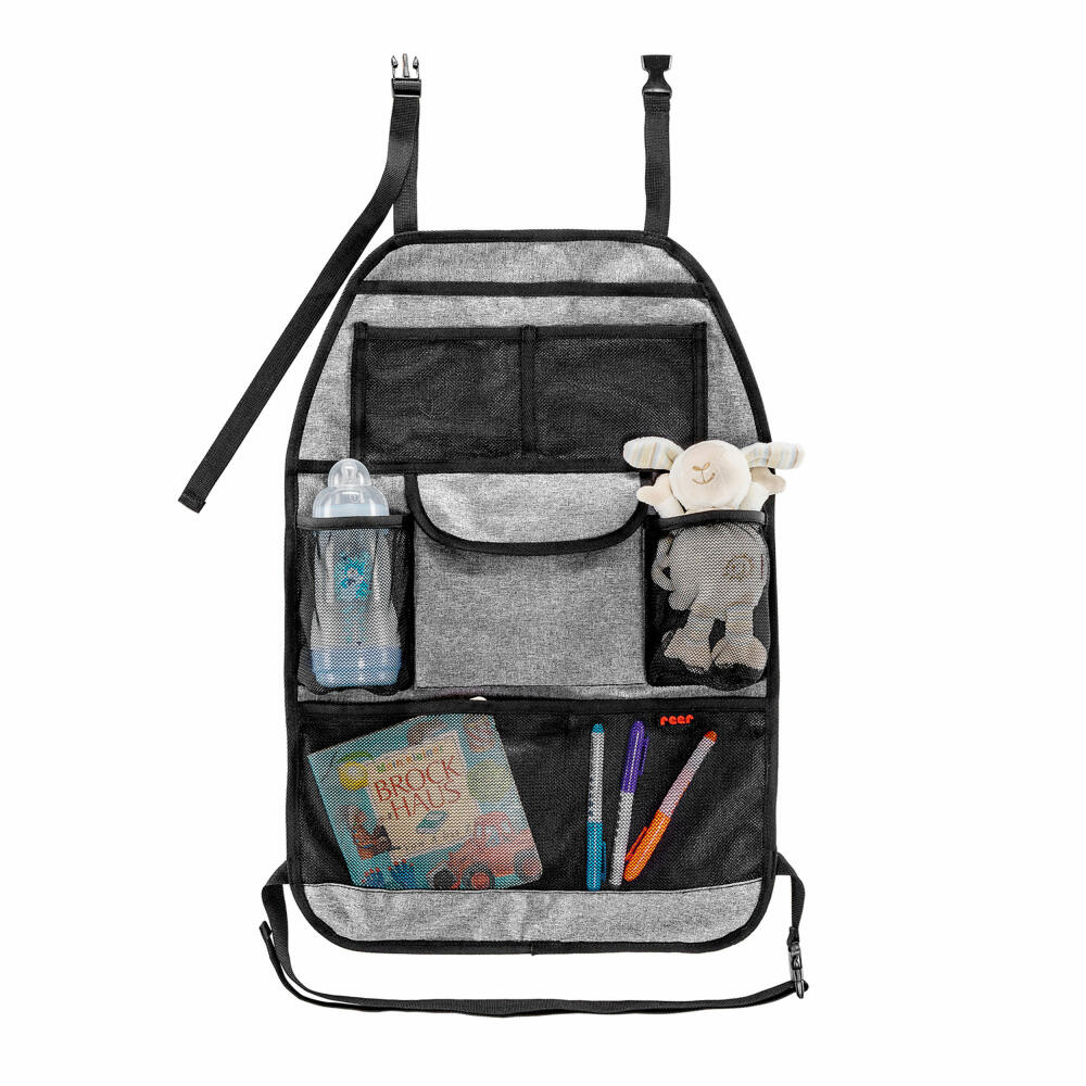 reer TravelKid Tidy Autorücksitz-Organizer, Rücksitzorganizer, Auto Organizer, Autositz-Organizer, 86041