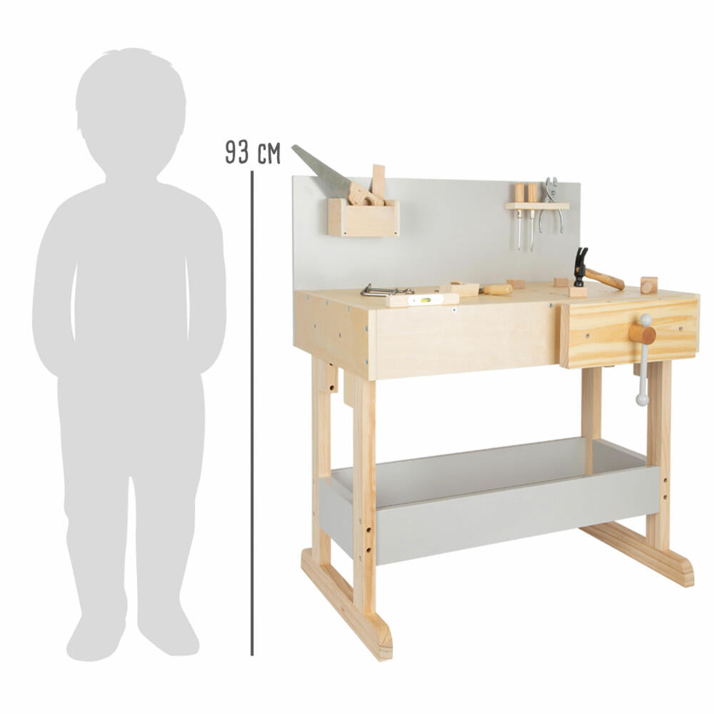 Legler small foot children's workbench gray, workbench, tools, children, role play toy, 11862
