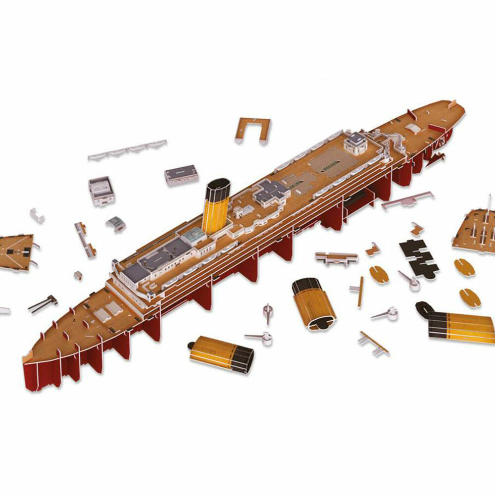 Revell 3D Puzzle RMS Titanic - LED Edition, Kreuzfahrtschiff, 3D-Bausatz, 266 Teile, 00154