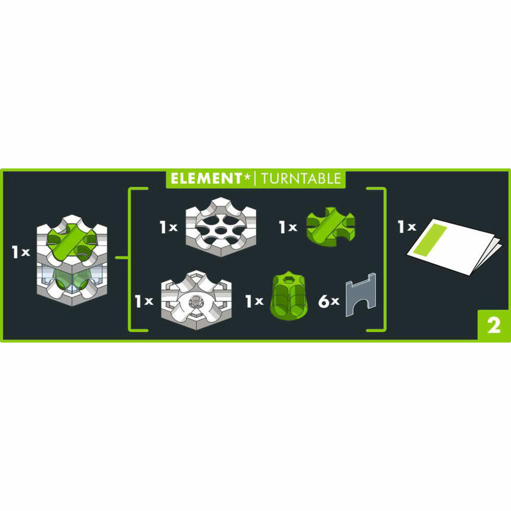 Ravensburger GraviTrax PRO Element Turntable, Erweiterung, Interaktives Kugelbahnsystem, Kugelbahn, Zubehör, 22433