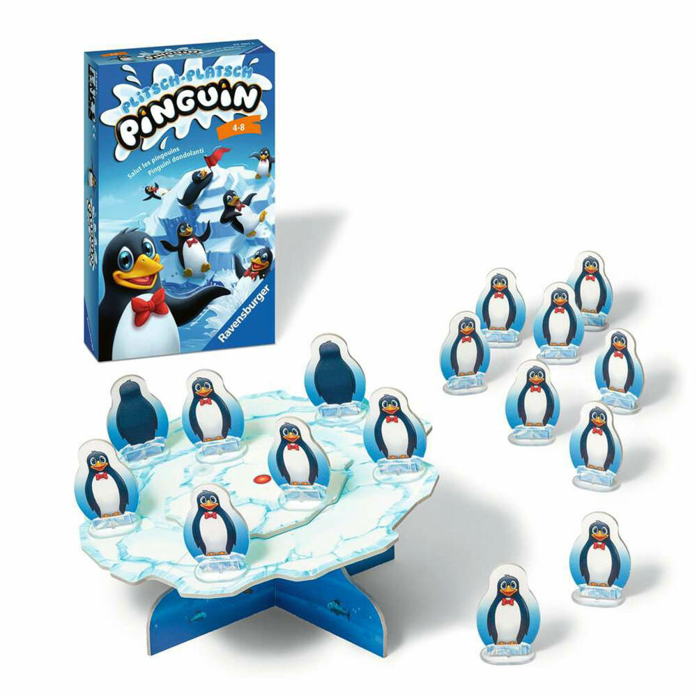 Ravensburger Reisespiel Plitsch-Platsch Pinguin, für Kinder ab 4 Jahren, 23461