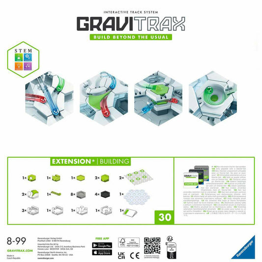 Ravensburger GraviTrax Extension Building, Erweiterung, Interaktives Kugelbahnsystem, Kugelbahn, Zubehör, 22415