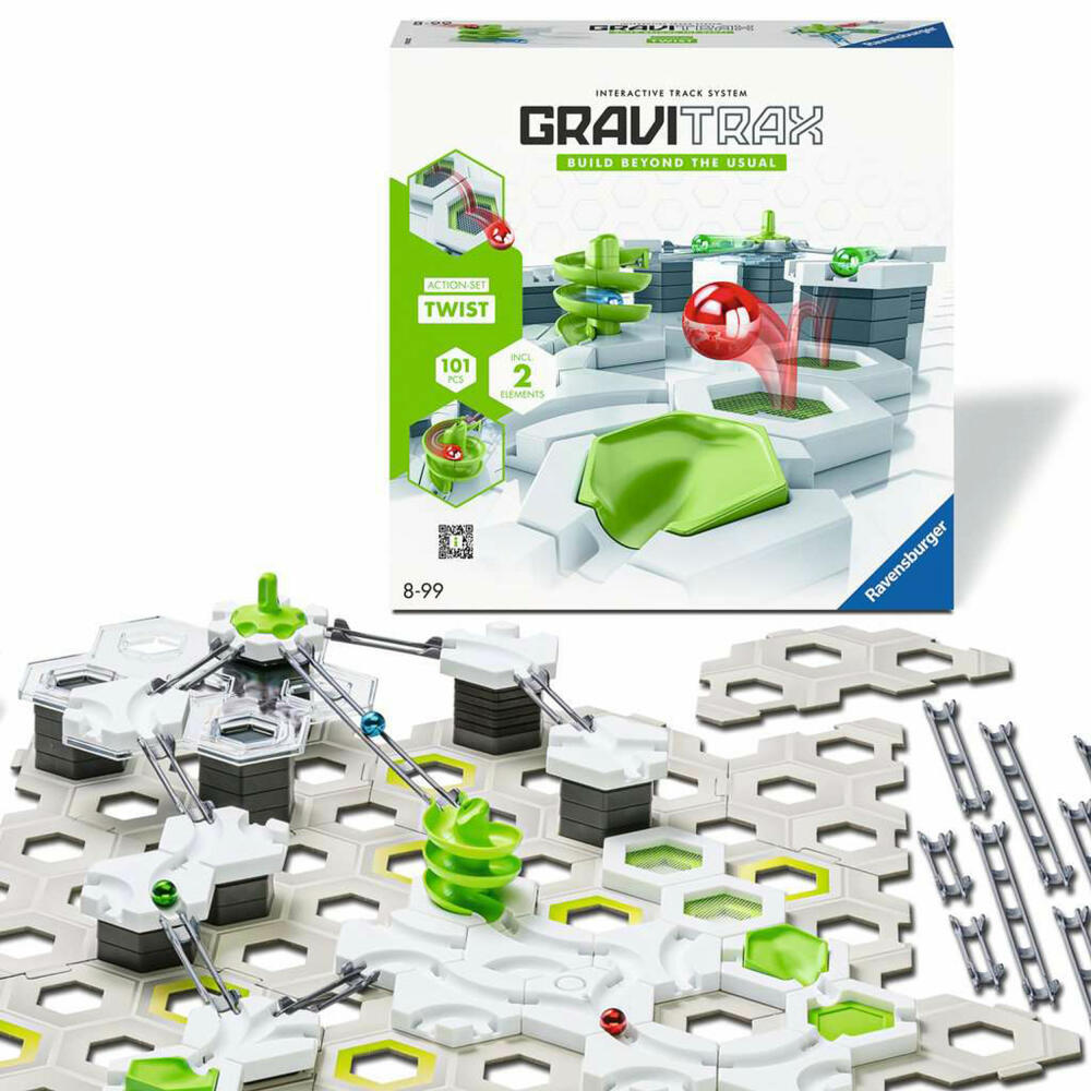 Ravensburger GraviTrax Action Set Twist, Interactive Marble Run System, Marble Run, Accessories, 22576