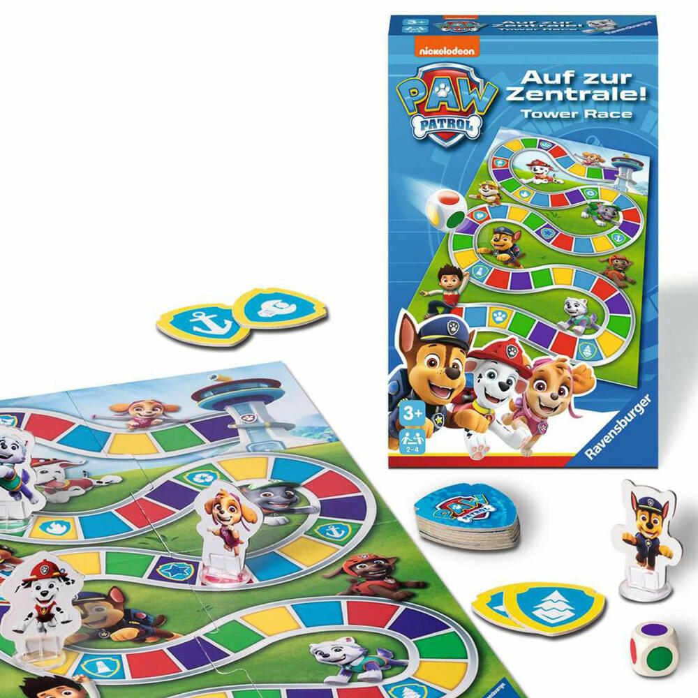 Ravensburger Bring-along games Paw Patrol - Off to headquarters!, running game, children's game, children's game, 22671