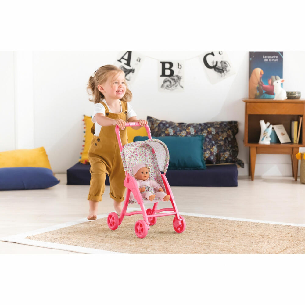 Corolle MPP 30cm Puppenbuggy Floral, Puppenwagen, Puppen Buggy, Puppe, Spielzeug, 9000110810