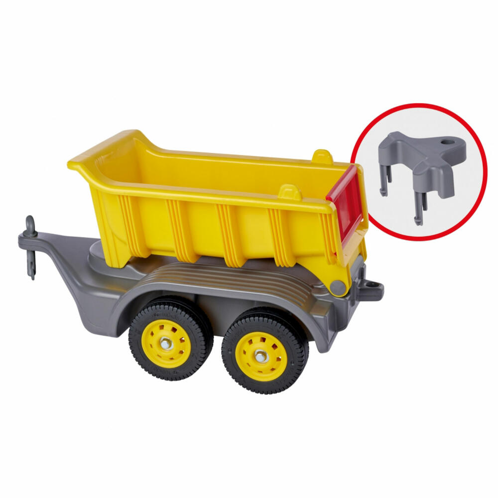 BIG Power Worker Maxi Trailer with Trailer Hitch, Accessories, Excavator, Tipper, Toy, 800054817