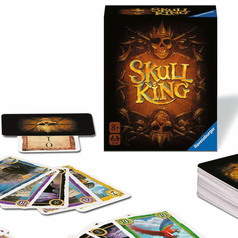 Ravensburger Skull King, trick-taking card game, card game, family game, ages 8 and up, 22578