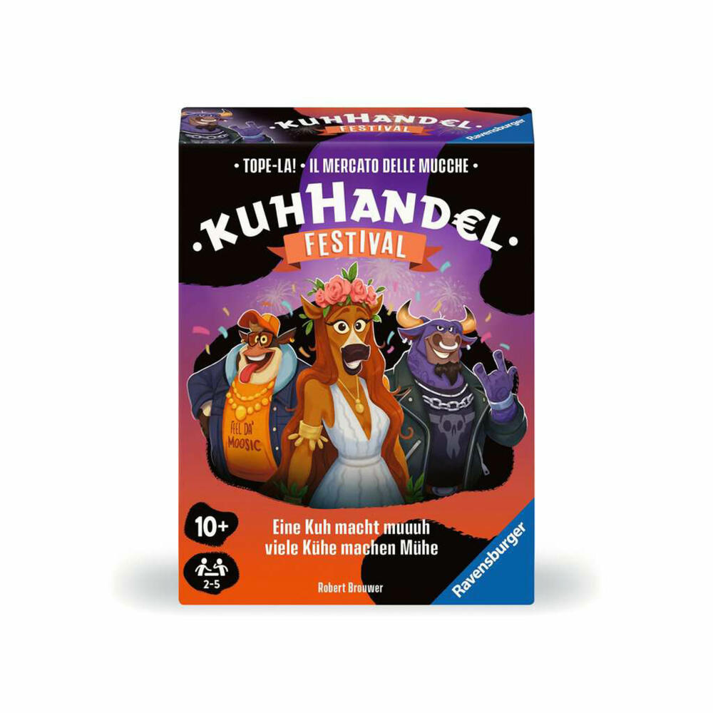 Ravensburger Kuhhandel - Festival, Gesellschaftsspiel, Kartenspiel, Auktionsspiel, ab 10 Jahren, 22471