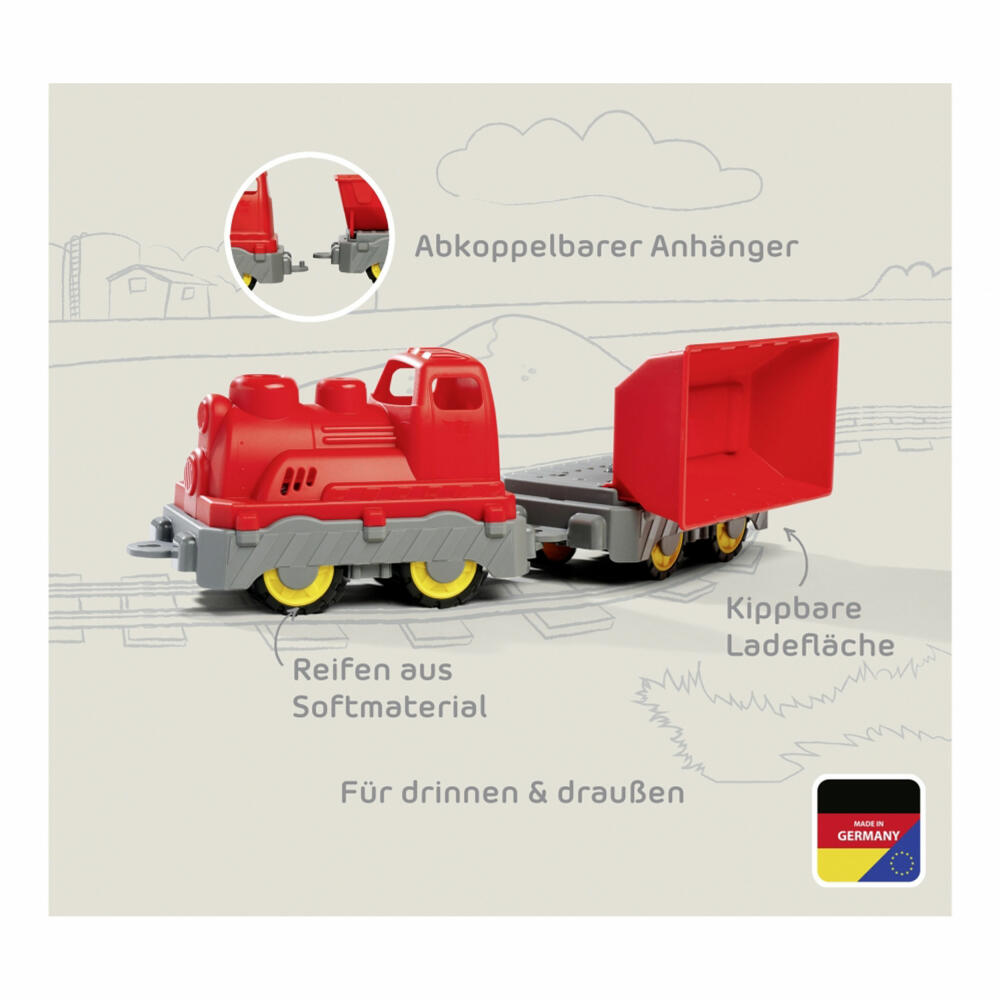 BIG Power Worker Mini Zug mit Wagon, Sandspielzeug, Kinderspielzeug, Kinder, Spielzeug, 800055784
