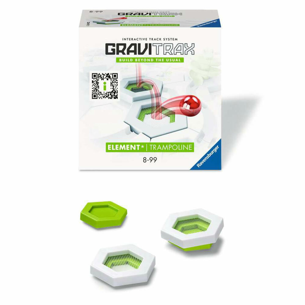 Ravensburger GraviTrax Element Trampoline, Erweiterung, Interaktives Kugelbahnsystem, Kugelbahn, Zubehör, 22417