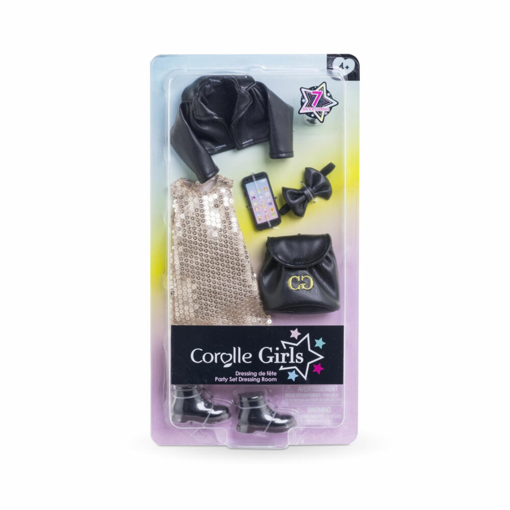 Corolle CG Accessory Set Party, 7 pcs., Clothing Set, Fashion Doll, Clothes, for all 28cm Corolle Girls Dolls, 9000610090