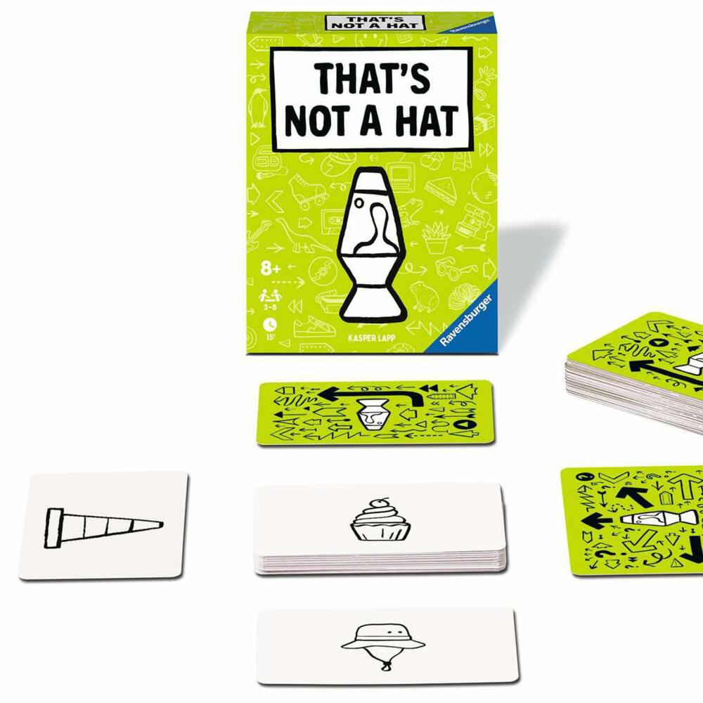 Ravensburger Thats not a hat - Pop Culture, Partyspiel, Kartenspiel, Gesellschaftsspiel, ab 8 Jahren, 22589
