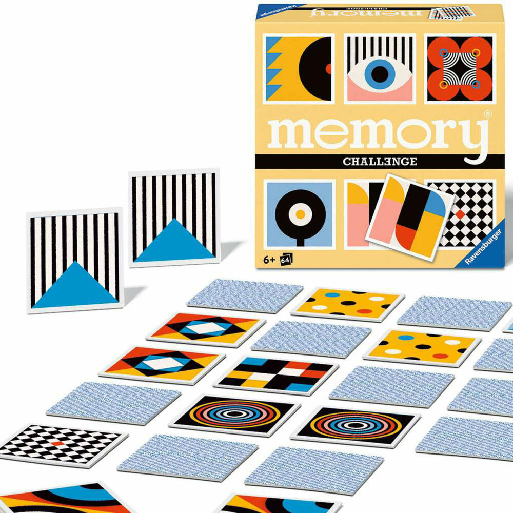 Ravensburger Challenge memory Verrückte Muster, Memospiel, Suchspiel, Kinder, 22462