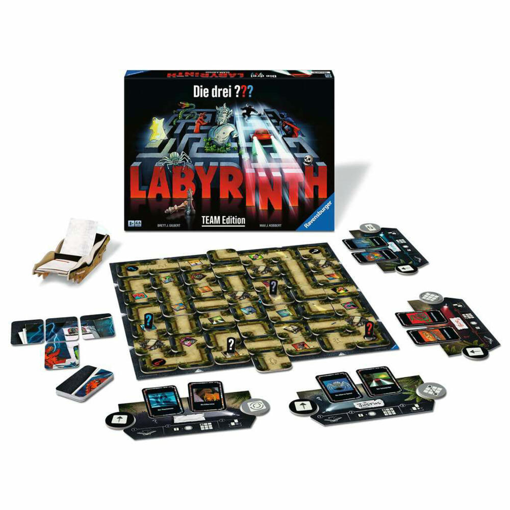 Ravensburger The Three ??? Labyrinth - Team Edition, parlor game, board game, 22685