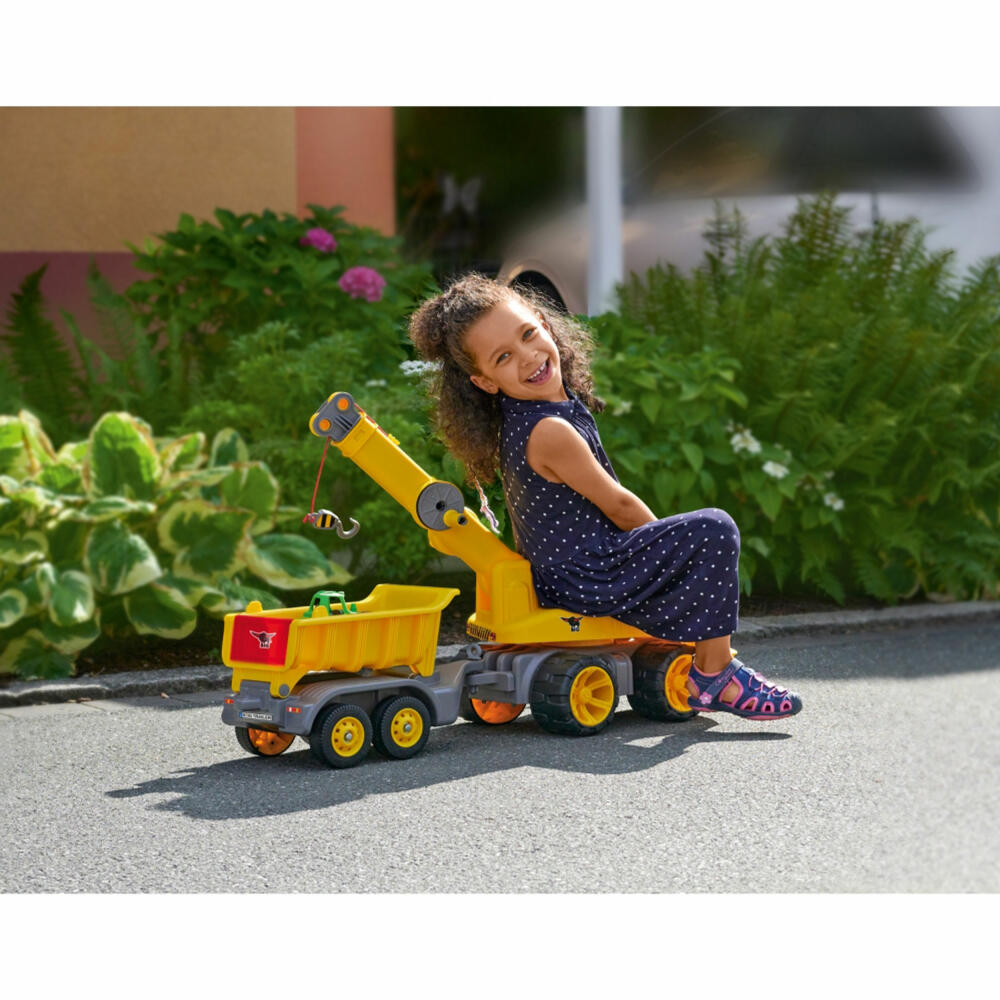 BIG Power Worker Maxi Trailer with Trailer Hitch, Accessories, Excavator, Tipper, Toy, 800054817