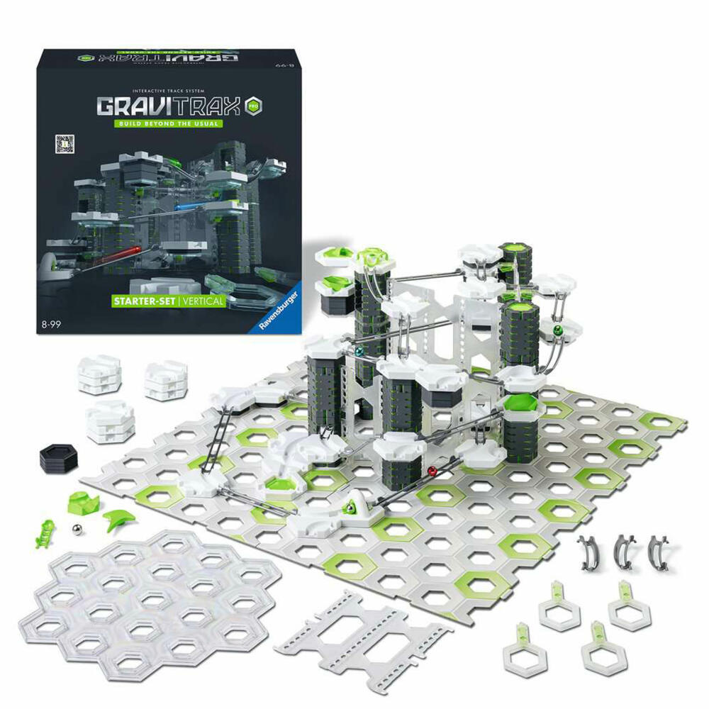 Ravensburger GraviTrax PRO Starter Set Vertical, Interactive Marble Run System, Marble Run, Ball Track, 22426