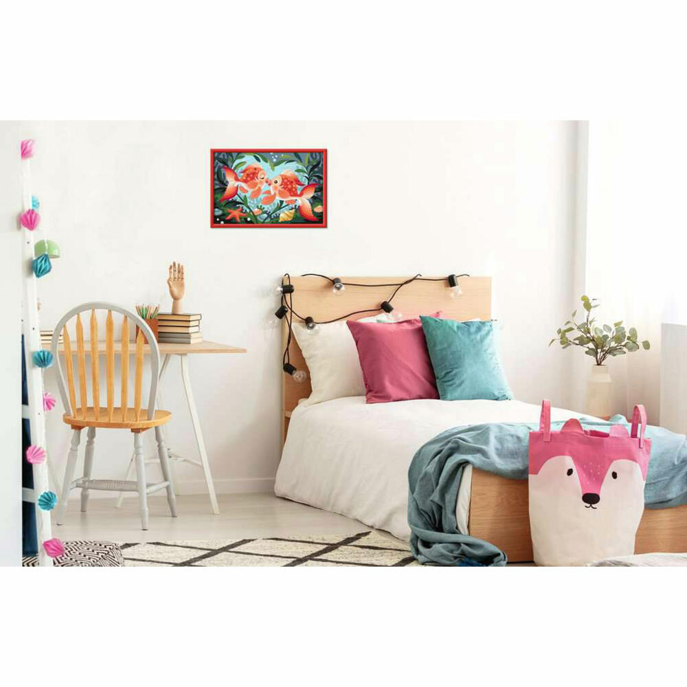 Ravensburger Paint by Numbers Fish in Love, Coloring Page, Painting Set, Painting, Children, 23507