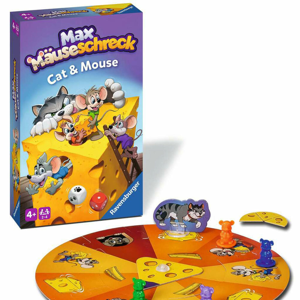 Ravensburger Mitbringspiele Max Mäuseschreck, dice game, children's game, children's game, 22466