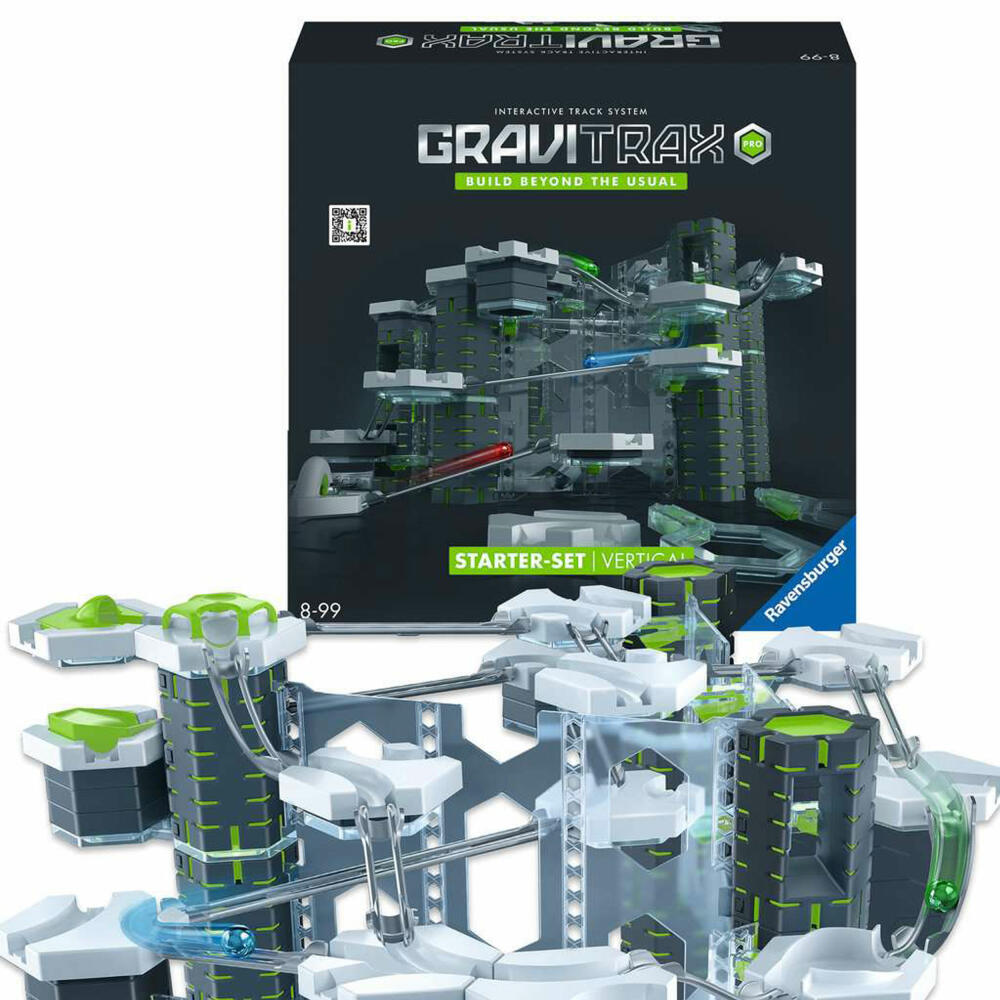 Ravensburger GraviTrax PRO Starter Set Vertical, Interactive Marble Run System, Marble Run, Ball Track, 22426