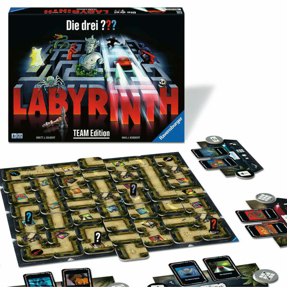 Ravensburger The Three ??? Labyrinth - Team Edition, parlor game, board game, 22685