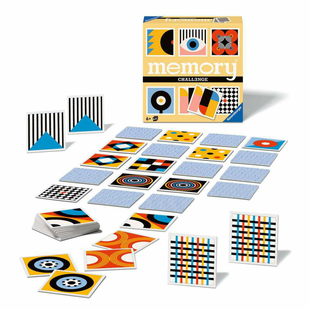 Ravensburger Challenge memory Verrückte Muster, Memospiel, Suchspiel, Kinder, 22462