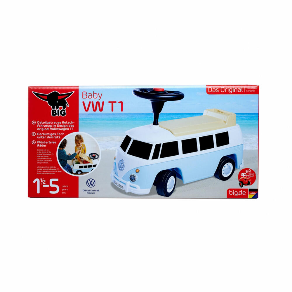 BIG Baby VW T1 Blau von BIG, Rutschauto, Rutschfahrzeug, Kinder Auto, Spielzeug, 800055321