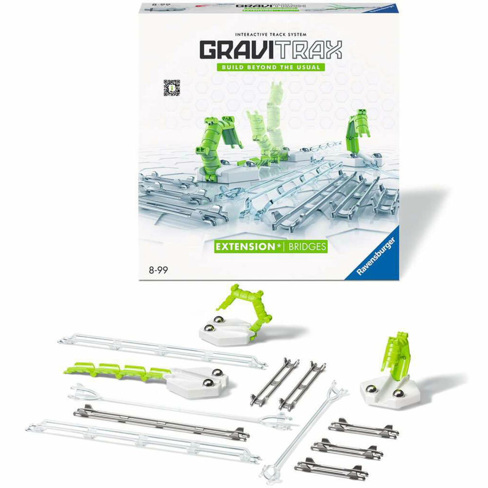 Ravensburger GraviTrax Extension Bridges, Erweiterung, Interaktives Kugelbahnsystem, Kugelbahn, Zubehör, 22423