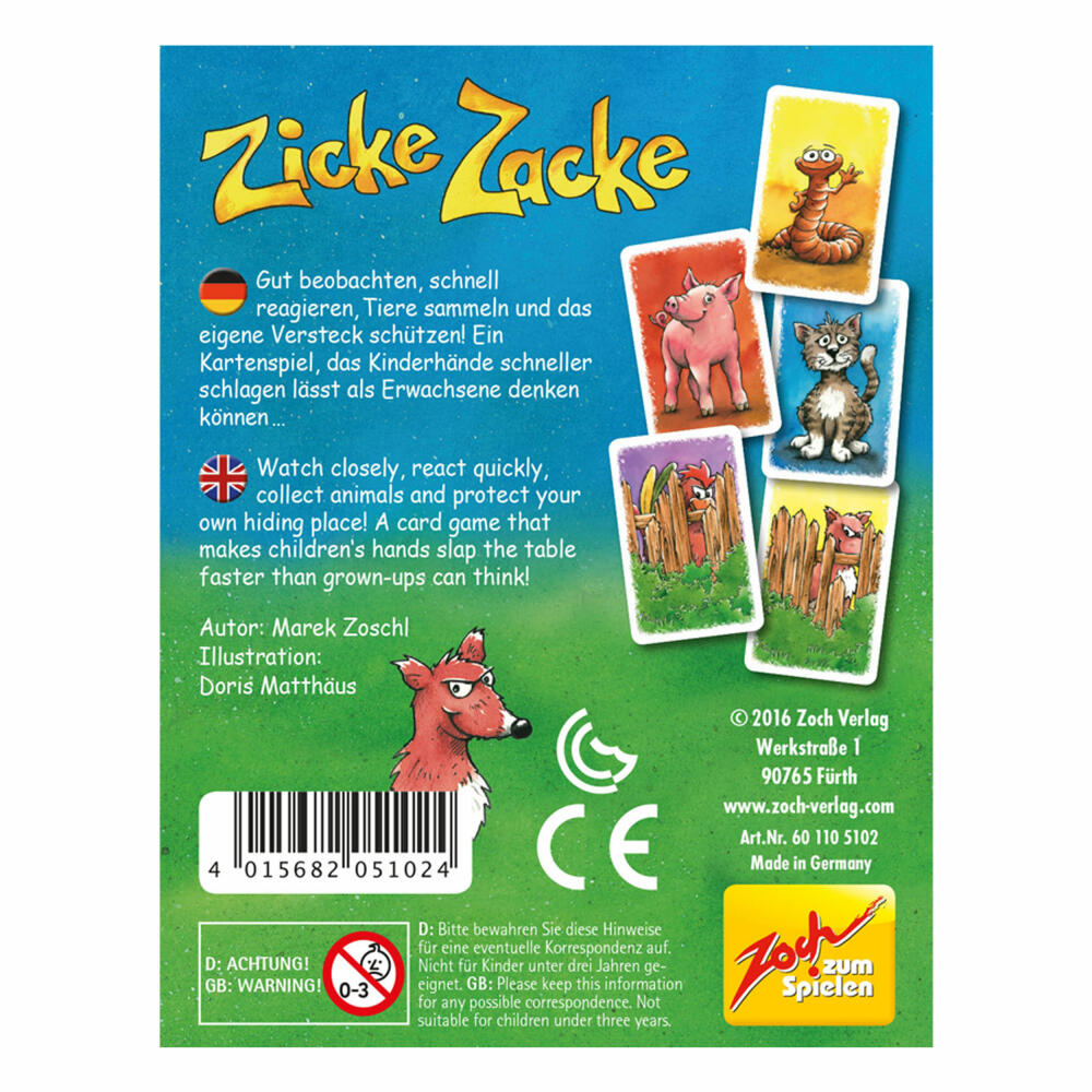 Zoch Zicke Zacke card game, card game, game, cards, board game, cardboard, 601105102