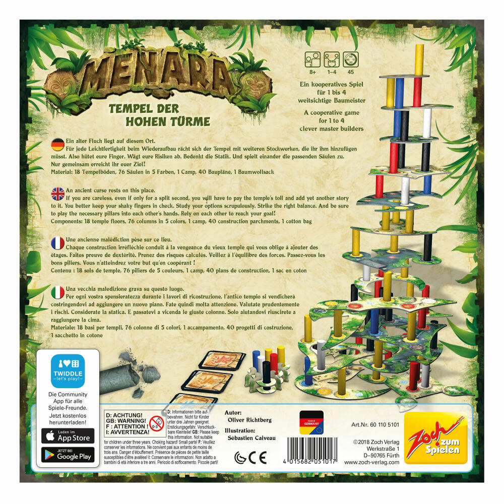 Zoch Menara, construction game, skill game, cooperation, teamwork, children, game, 601105101