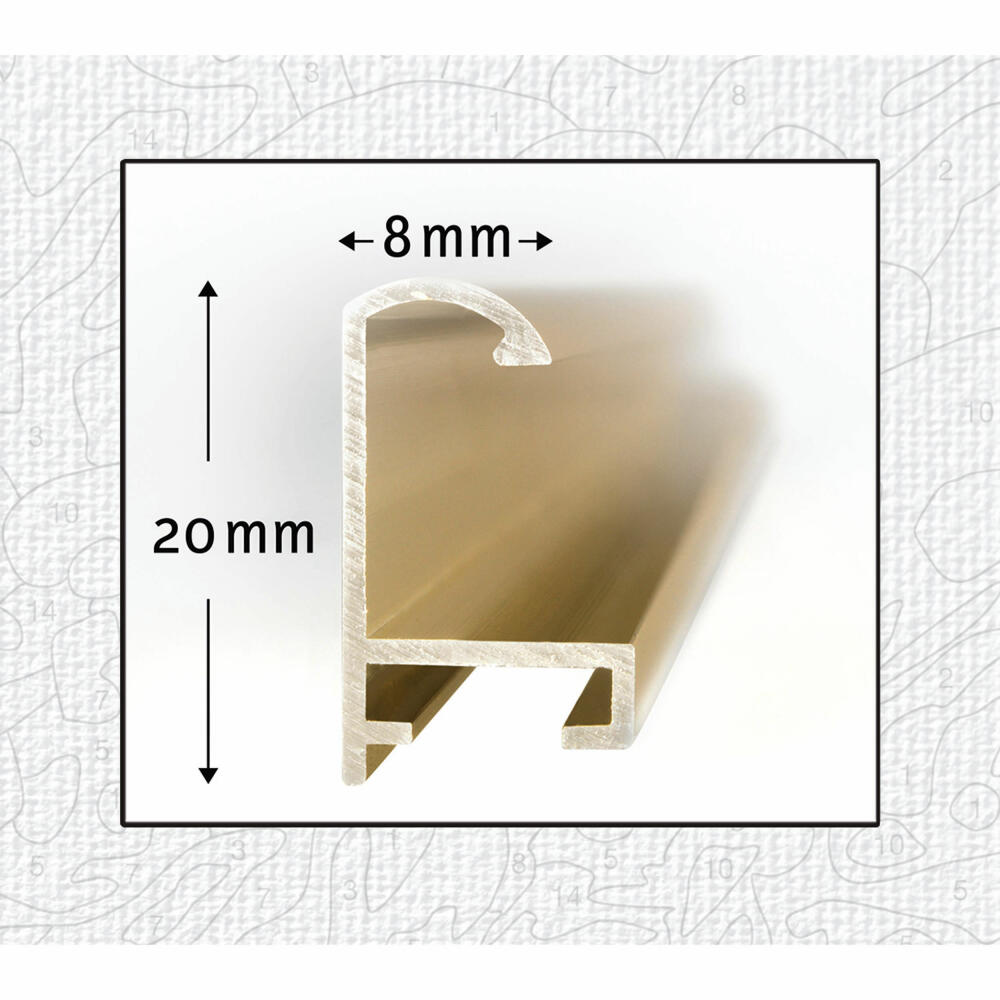 Schipper Malen nach Zahlen Alurahmen, Bilderrahmen, Triptychon, Gold, 50 x 80 cm, 3-tlg., 605140707