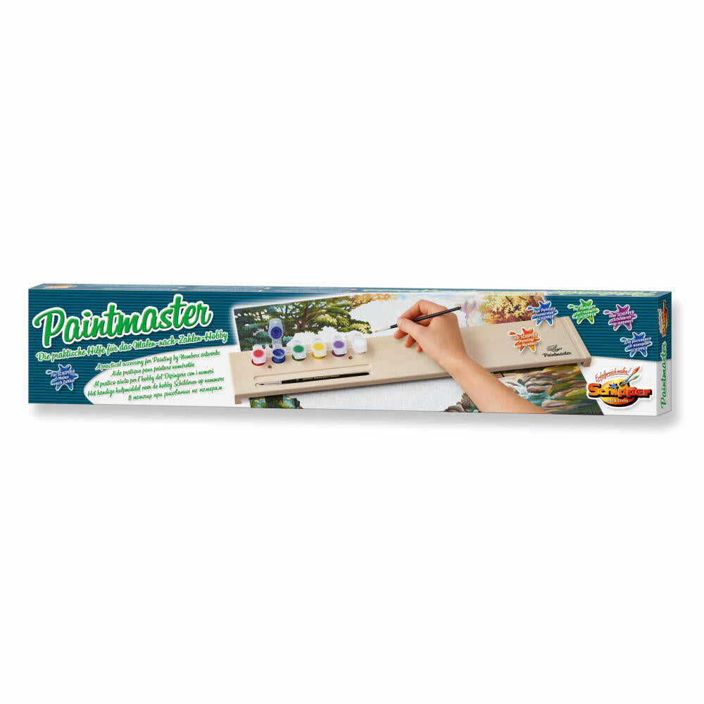 Schipper Paint by Numbers Paintmaster, painting tray, brush tray, painting aid, tray, lime wood, 54 cm, 605210763