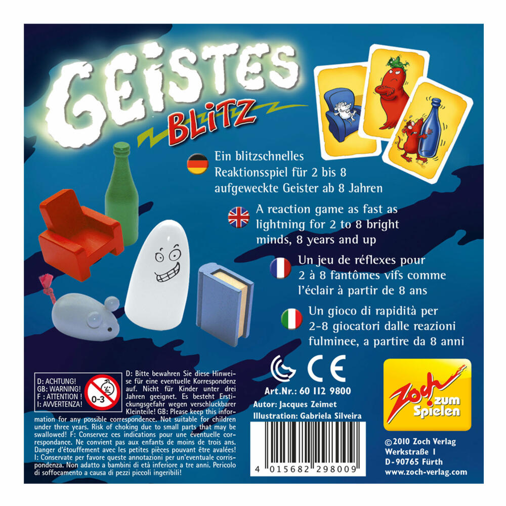 Zoch Geistesblitz, reaction game, card game, board game, wood, 601129800