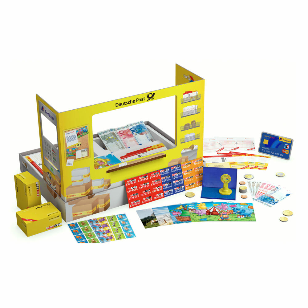 Noris children's post, postman, post, stamps, post office, toy, plastic, 606011236