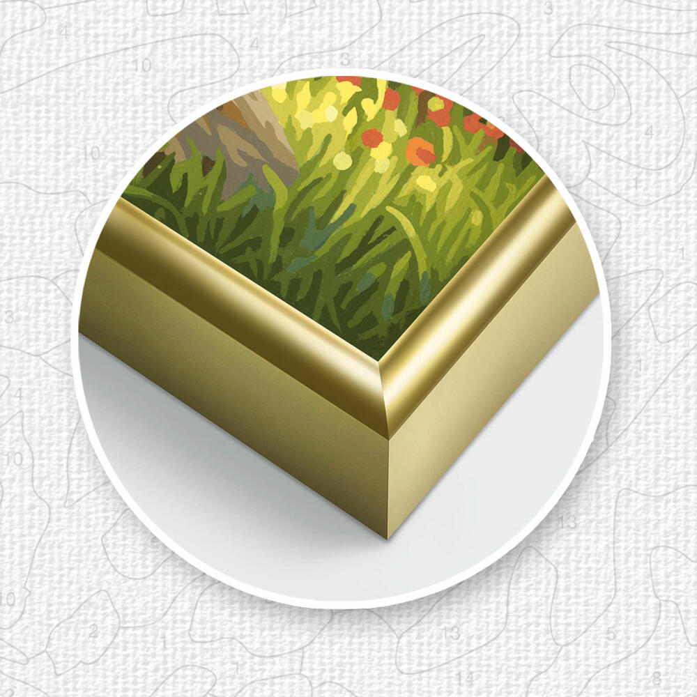 Schipper Paint by Numbers Aluminum Frame, Picture Frame, Quattro, Gold, 18 x 24 cm, 4 Pieces, 605170704
