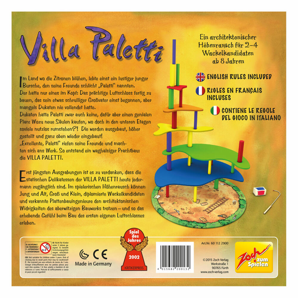 Zoch Villa Paletti, building game, skill game, board game, children, game, 601122900