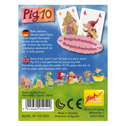 Zoch Pig 10, Rechenspiel, Knobelspiel, Kartenspiel, Kinder Spiel, Gesellschaftsspiel, 601105052