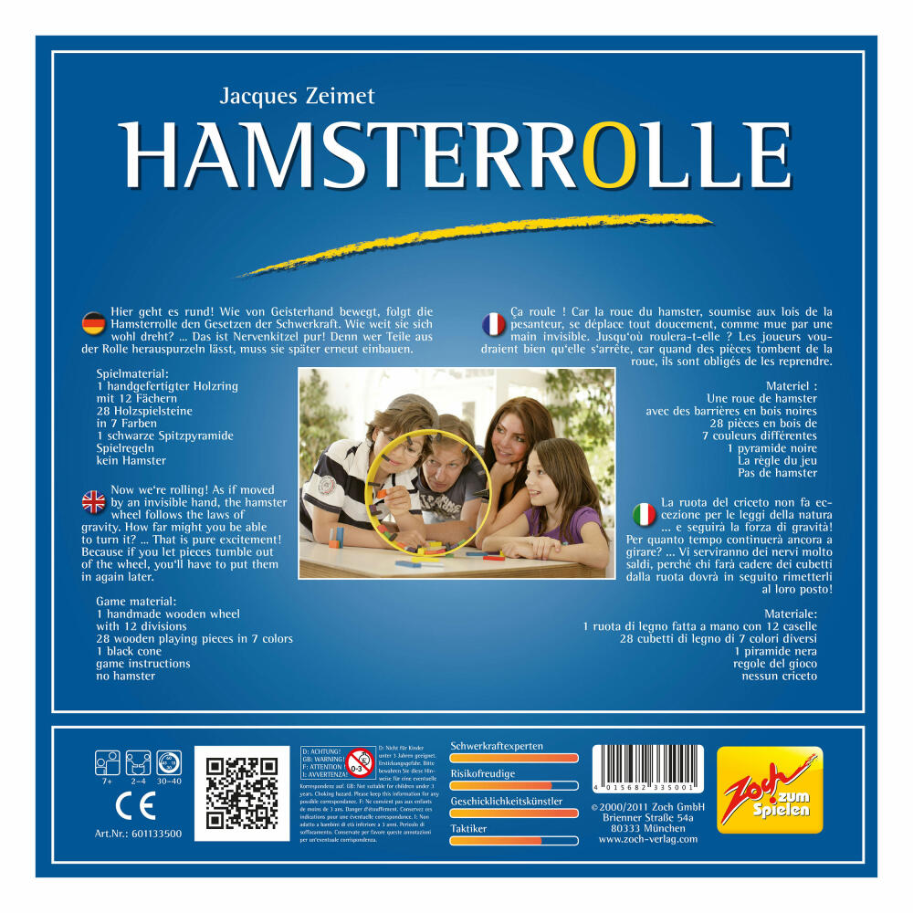 Zoch Hamsterrolle, Geschicklichkeittspiel, Gesellschaftsspiel, Puzzlespiel, Kinder, Spiel, 601133500
