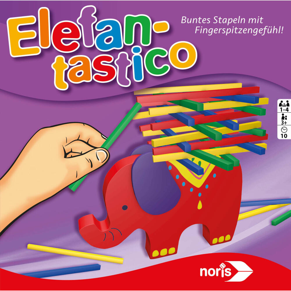Noris Elefantastico, Geschicklichkeitsspiel, Stapelspiel, Legespiel, Kinder, Spiel, 606011640
