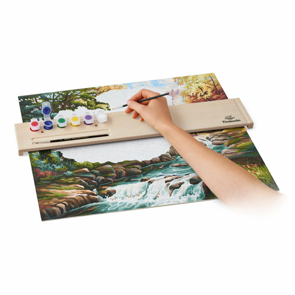 Schipper Paint by Numbers Paintmaster, painting tray, brush tray, painting aid, tray, lime wood, 54 cm, 605210763