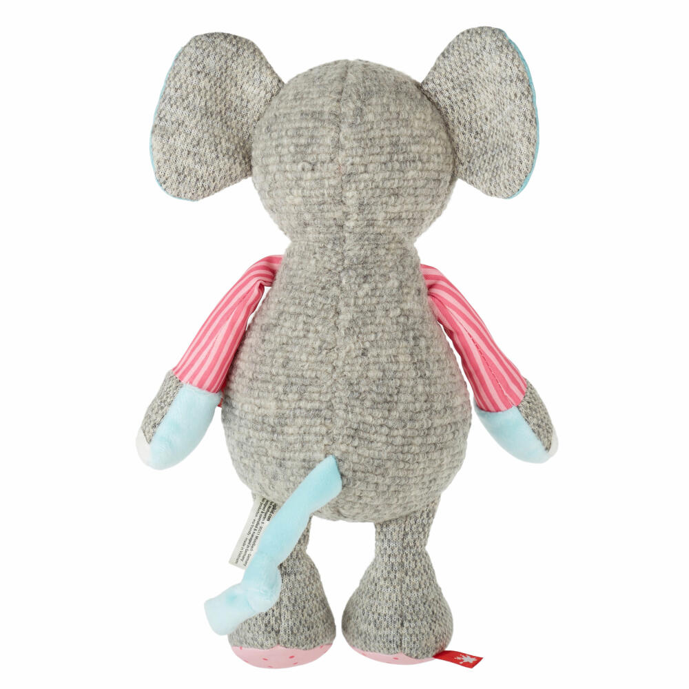 sigikid Patchwork Sweety Elefant, Kuscheltier, Plüschtier, Stofftier, Polyester, 31 cm, Rosa, 42846