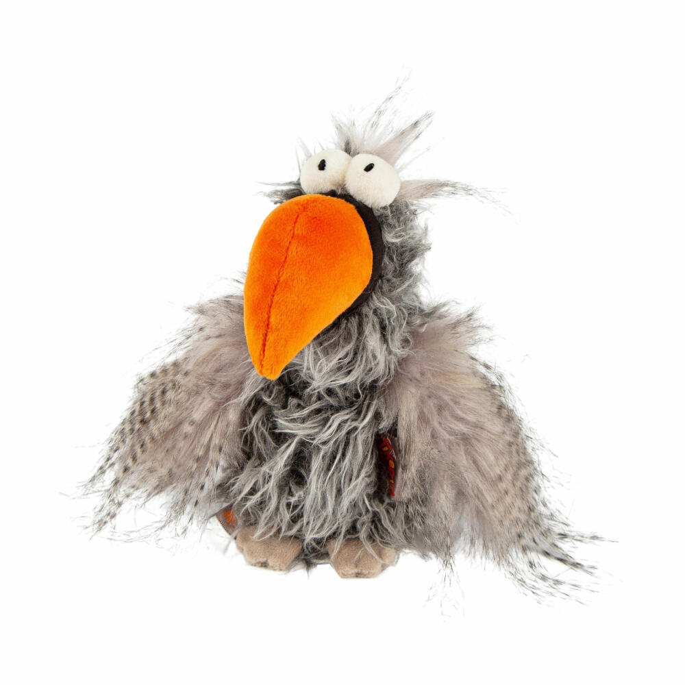 sigikid Slow Flyer Slow Kikeriki, Kuscheltier, Stofftier, Schmusetier, Grau, 18 cm, 42976