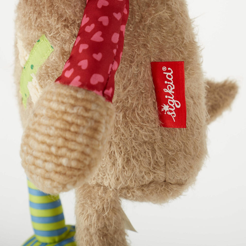sigikid Patchwork Sweety Bär, Kuscheltier, Plüschtier, Stofftier, Polyester, 31 cm, 42840