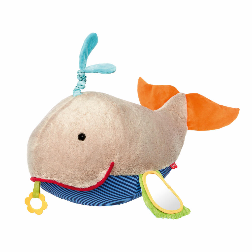 sigikid PlayQ XXL Wal, Aktivspielzeug, Spielkissen, Kuschelkissen, Baby Spielzeug, 42918