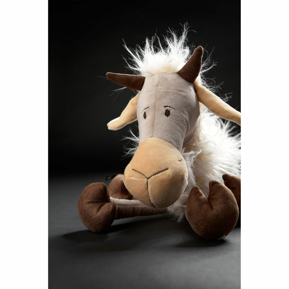 sigikid BEASTS Kuscheltier Ziege Zieberlas Cheese, Plüschtier, Schmusetier, Kuschel Tier, Beige / Weiß / Grau, 42835